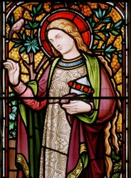 Edstaston, St Mary, Lavers & Barraud, John Millner Allen (1827-1902), Marie Magdalena, 1865