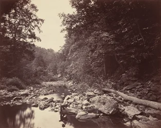 Wissahickon Creek poblíž Philadelphie, c. 1863.