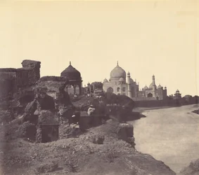 Tádž Mahal z východu,cca. 1858-1862 (foto)