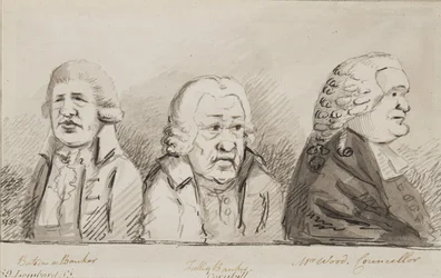 Batson, bankéř, Tulley, bankéř, pan Wood, radní, 69 Lombard Street, Cornhill, 1790 (pero, štětec a inkoust na papíře)