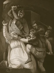 Smrt Becketa, vyryl J. Stowe, ilustrace z Davida Humea 