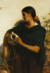 Cikánská nosička vody ze Sevilly, 1855