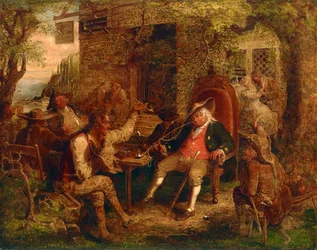 Wolfert Webber v hostinci (Zlatý sen Wolferta Webbera) 1857 (olej na plátně)
