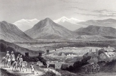 Cabul z Bala Hissar, ryl J. Stephenson, c.1870