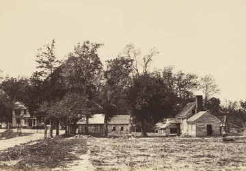 Mechanicsville, Virginia., duben 1865 (tisk alba připevněný na tkaný papír)