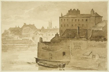 Floating Harbour, at Counterslip (kresba, akvarel)