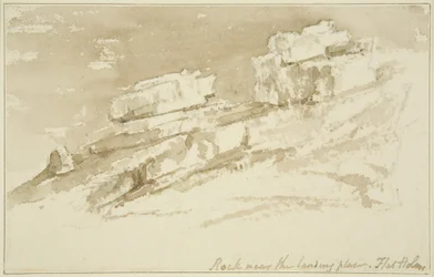 Skály poblíž Landing Place, Flat Holm