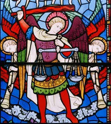 Poslední soud, detail, 1860 (vitráž)