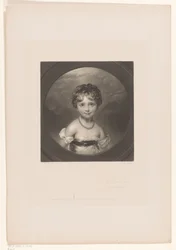 Portrét Emily Ashley-Cooper Poupě růže / (současná lady Ashley) (název na předmětu)
