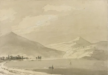 Jezero Como (tužka a mytí na papíře) (pár 111239)