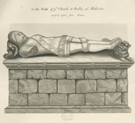 Audley Monuments - "Audley Knight": perokresba, nd [19. století]