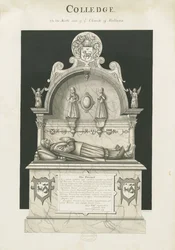 Colwich – Hrob Roberta Wolseleyho: sépiová kresba, nd [c 1837]