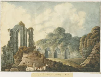 Croxden Abbey: malba vodovými barvami