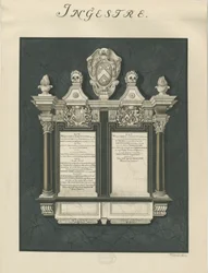 Ingestre Church – tabulky Walteru Chetwyndovi staršímu a mladšímu: malba, nd [19. století] (malba)