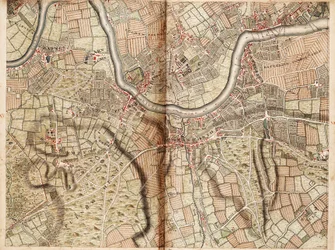 Mapa Barnesu, Battersea, Putney a Wandsworthu