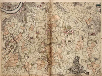 Mapa Vauxhallu, Claphamu, Peckhamu a Dulwiche