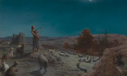 David, budoucí král Izraele, když byl pastýřem v Betlémě