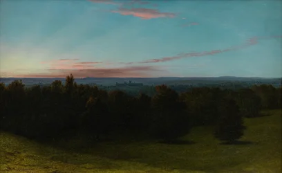 Poblíž Llangollenu, Severní Wales (olej na desce)