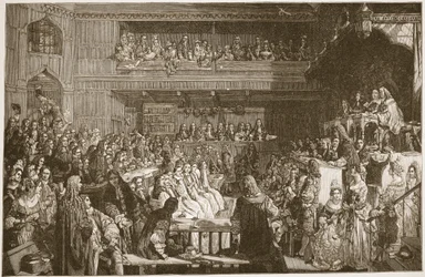 Zproštění viny sedmi biskupů, 1688, ilustrace z 