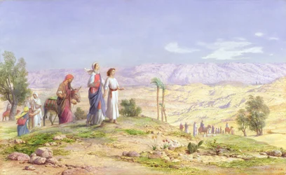 Svatá rodina se blíží k Jeruzalému z Nazareta, 1878 (olej na desce)