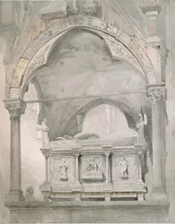 Studie pro hrobku Mastina II della Scala ve Veroně, 1852