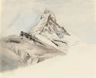 Matterhorn ve Švýcarsku od severovýchodu, 1849