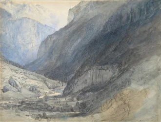Údolí Lauterbrunnen, Švýcarsko, ca. 1866.