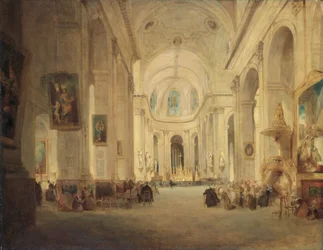 „Interiér St Sulpice, Paříž“, 1834