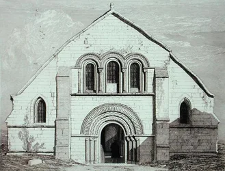 Kostel LEry, poblíž Pont de LArche, publikoval 1820