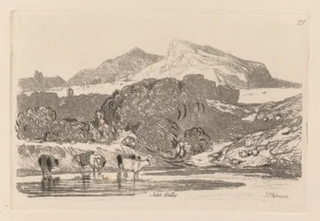 Liber Studiorum: Plate 21, Pohled v Severním Walesu, 1838.