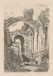 Liber Studiorum: Plate 33, Conway Castle, N. Wales, 1838.