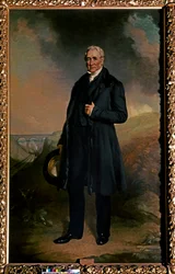 Portrét George Stephensona (olej na plátně)