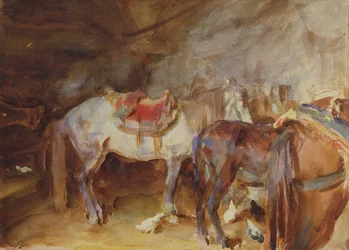 Arab Stable, cca 1905-06 (wc na papíře)