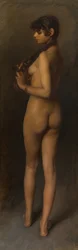 Studie podle živého modelu: studie egyptské dívky, 1891