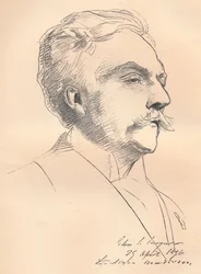 Portrét-Sketch of M. Gabriel Faure, c1889