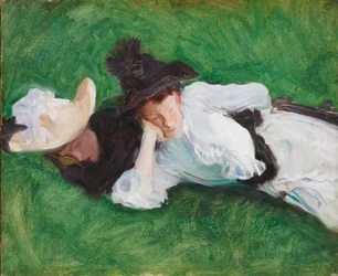 Dvě dívky na trávníku, 1889