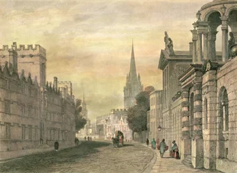 High Street, Oxford, vyryl G. Hollis, 1835