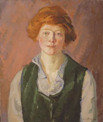 Zelená vesta (Jennie Doyle) 1914-15 (olej na plátně)