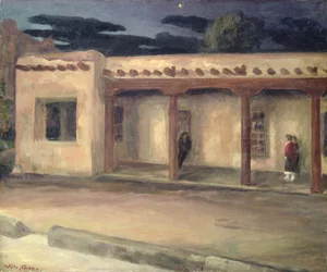 Palác guvernérů, Santa Fe (olej na plátně)