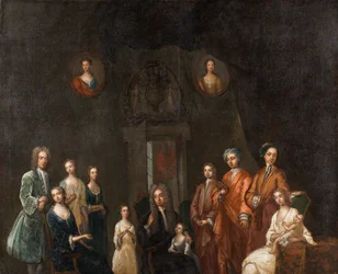 Portrét sira Francise Granta, lorda Cullena, a jeho rodiny