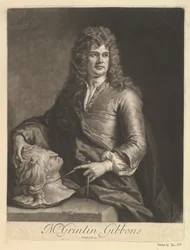 Portrét Grinling Gibbons, 1690.