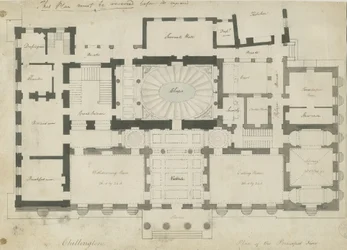 Chillington Hall: kresba perem a tužkou, nd [1789]
