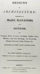 Frontispis pro „Návrhy v architektuře, sestávající z plánů, pohledů a řezů“, vydáno 1797 (rytina)