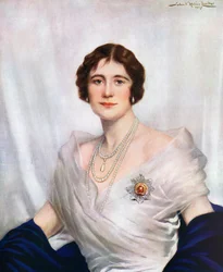 Korunovační portrét královny Alžběty, královny matky, v roce 1937