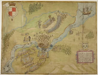 Cotton Augustus I ii 38, Barevná kresba bitvy u Ballyshannonu