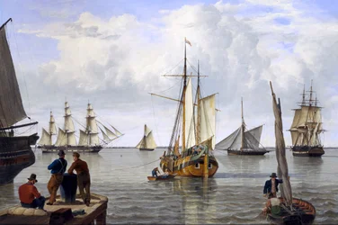 Přeprava v ústí řeky Temže, 1820