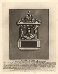 Hrobová podobizna Roberta Scotta, armádního důstojníka ve švédských a dánských službách a vojenského vynálezce, zemřel 1631, St Mary Lambeth