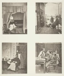 Závan opiové dýmky doma, Po večeři, Čestné čtení, Toaleta, c. 1868.