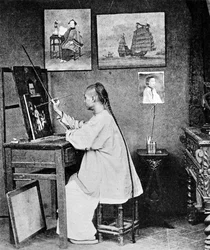 Lumqua, hongkongský umělec, kolem roku 1870