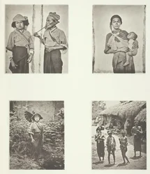 Pepohoan Women, Způsob nošení dítěte, Kostým žen Baksa, Lakoli, c. 1868.